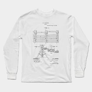 Fence Vintage Patent Hand Drawing Long Sleeve T-Shirt